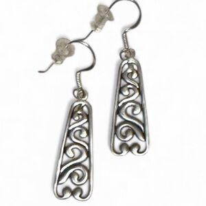 Intricate Silver Swirl Earrings